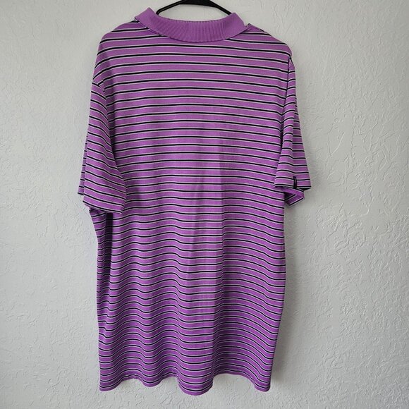 RLX Ralph Lauren Golf Polo Dry Fit Striped Club Shirt Mens SZ XXL Purple - Picture 5 of 9